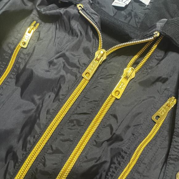 Mens Brooklyn Basement NYC Bomber Jacket Coat Size 3XL gold zippers military - Picture 7 of 9